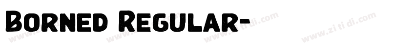 Borned Regular字体转换